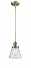 Innovations Lighting 201S-BB-G64-LED - Cone - 1 Light - 6 inch - Brushed Brass - Stem Hung - Mini Pendant