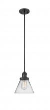 Innovations Lighting 201S-BK-G42-LED - Cone - 1 Light - 8 inch - Matte Black - Stem Hung - Mini Pendant