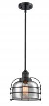 Innovations Lighting 201S-BK-G73-CE - Bell Cage - 1 Light - 9 inch - Matte Black - Stem Hung - Mini Pendant
