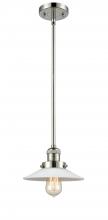 Innovations Lighting 201S-PN-G1-LED - Halophane - 1 Light - 9 inch - Polished Nickel - Stem Hung - Mini Pendant