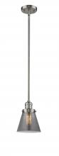 Innovations Lighting 201S-SN-G63-LED - Cone - 1 Light - 6 inch - Brushed Satin Nickel - Stem Hung - Mini Pendant
