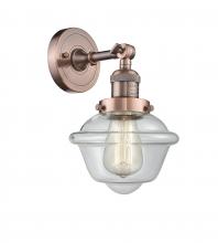 Innovations Lighting 203-AC-G532-LED - Oxford - 1 Light - 8 inch - Antique Copper - Adjustable Sconce