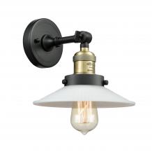 Innovations Lighting 203-BAB-G1-LED - Halophane - 1 Light - 9 inch - Black Antique Brass - Adjustable Sconce
