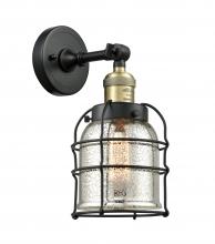 Innovations Lighting 203-BAB-G58-CE - Bell Cage - 1 Light - 6 inch - Black Antique Brass - Adjustable Sconce