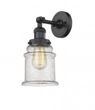 Innovations Lighting 203-BK-G184-LED - Canton - 1 Light - 7 inch - Matte Black - Adjustable Sconce