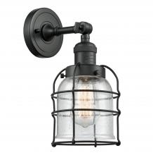 Innovations Lighting 203-BK-G54-CE-LED - Bell Cage - 1 Light - 6 inch - Matte Black - Adjustable Sconce