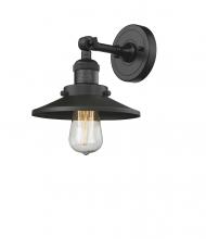 Innovations Lighting 203-BK-M6-LED - Railroad - 1 Light - 8 inch - Matte Black - Adjustable Sconce