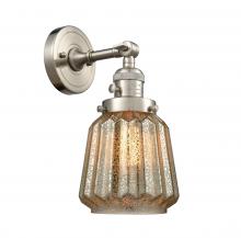 Innovations Lighting 203SW-SN-G146 - Chatham - 1 Light - 7 inch - Brushed Satin Nickel - Adjustable Sconce