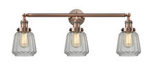 Innovations Lighting 205-AC-G142-LED - Chatham - 3 Light - 30 inch - Antique Copper - Bath Vanity Light