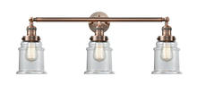 Innovations Lighting 205-AC-G182-LED - Canton - 3 Light - 30 inch - Antique Copper - Bath Vanity Light