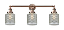 Innovations Lighting 205-AC-G262-LED - Stanton - 3 Light - 32 inch - Antique Copper - Bath Vanity Light