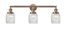 Innovations Lighting 205-AC-G302-LED - Colton - 3 Light - 32 inch - Antique Copper - Bath Vanity Light