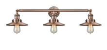 Innovations Lighting 205-AC-M3-LED - Railroad - 3 Light - 32 inch - Antique Copper - Bath Vanity Light