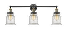 Innovations Lighting 205-BAB-G184-LED - Canton - 3 Light - 30 inch - Black Antique Brass - Bath Vanity Light