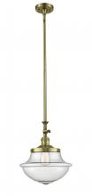 Innovations Lighting 206-AB-G544-LED - Oxford - 1 Light - 12 inch - Antique Brass - Stem Hung - Adjustable Mini Pendant