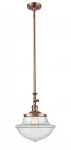 Innovations Lighting 206-AC-G542-LED - Oxford - 1 Light - 12 inch - Antique Copper - Stem Hung - Adjustable Mini Pendant