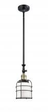 Innovations Lighting 206-BAB-G51-CE-LED - Bell Cage - 1 Light - 6 inch - Black Antique Brass - Stem Hung - Adjustable Mini Pendant
