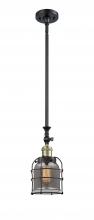 Innovations Lighting 206-BAB-G53-CE - Bell Cage - 1 Light - 6 inch - Black Antique Brass - Stem Hung - Adjustable Mini Pendant