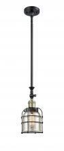 Innovations Lighting 206-BAB-G58-CE - Bell Cage - 1 Light - 6 inch - Black Antique Brass - Stem Hung - Adjustable Mini Pendant