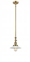 Innovations Lighting 206-BB-G1-LED - Halophane - 1 Light - 9 inch - Brushed Brass - Stem Hung - Adjustable Mini Pendant