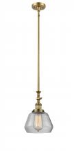 Innovations Lighting 206-BB-G172-LED - Fulton - 1 Light - 7 inch - Brushed Brass - Stem Hung - Adjustable Mini Pendant