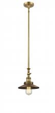 Innovations Lighting 206-BB-M4-LED - Railroad - 1 Light - 8 inch - Brushed Brass - Stem Hung - Adjustable Mini Pendant