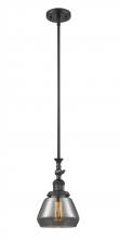 Innovations Lighting 206-BK-G173 - Fulton - 1 Light - 7 inch - Matte Black - Stem Hung - Adjustable Mini Pendant