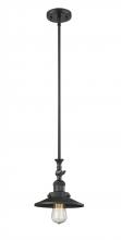 Innovations Lighting 206-BK-M6-LED - Railroad - 1 Light - 8 inch - Matte Black - Stem Hung - Adjustable Mini Pendant