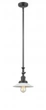 Innovations Lighting 206-OB-G1-LED - Halophane - 1 Light - 9 inch - Oil Rubbed Bronze - Stem Hung - Adjustable Mini Pendant