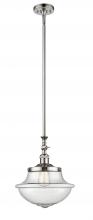 Innovations Lighting 206-PN-G544-LED - Oxford - 1 Light - 12 inch - Polished Nickel - Stem Hung - Adjustable Mini Pendant