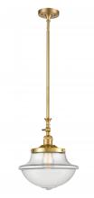 Innovations Lighting 206-SG-G542-LED - Oxford - 1 Light - 12 inch - Satin Gold - Stem Hung - Adjustable Mini Pendant
