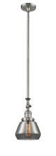 Innovations Lighting 206-SN-G173-LED - Fulton - 1 Light - 7 inch - Brushed Satin Nickel - Stem Hung - Adjustable Mini Pendant