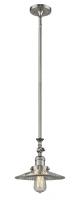 Innovations Lighting 206-SN-G2-LED - Halophane - 1 Light - 9 inch - Brushed Satin Nickel - Stem Hung - Adjustable Mini Pendant