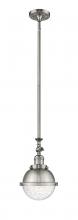 Innovations Lighting 206-SN-HFS-64-SN-LED - Hampden - 1 Light - 7 inch - Brushed Satin Nickel - Stem Hung - Adjustable Mini Pendant