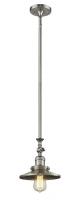 Innovations Lighting 206-SN-M2-LED - Railroad - 1 Light - 8 inch - Brushed Satin Nickel - Stem Hung - Adjustable Mini Pendant