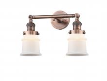 Innovations Lighting 208-AC-G181S-LED - Canton - 2 Light - 17 inch - Antique Copper - Adjustable Bath Vanity Light