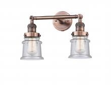 Innovations Lighting 208-AC-G184S-LED - Canton - 2 Light - 17 inch - Antique Copper - Adjustable Bath Vanity Light