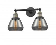 Innovations Lighting 208-BAB-G173-LED - Fulton - 2 Light - 17 inch - Black Antique Brass - Adjustable Bath Vanity Light