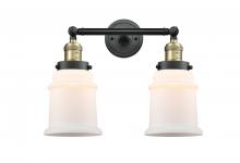 Innovations Lighting 208-BAB-G181-LED - Canton - 2 Light - 17 inch - Black Antique Brass - Adjustable Bath Vanity Light