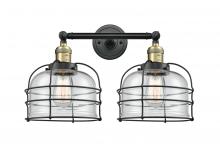 Innovations Lighting 208-BAB-G72-CE-LED - Bell Cage - 2 Light - 19 inch - Black Antique Brass - Adjustable Bath Vanity Light