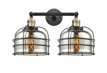 Innovations Lighting 208-BAB-G78-CE - Bell Cage - 2 Light - 19 inch - Black Antique Brass - Adjustable Bath Vanity Light