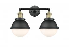 Innovations Lighting 208-BAB-HFS-61-BK - Hampden - 2 Light - 18 inch - Black Antique Brass - Bath Vanity Light