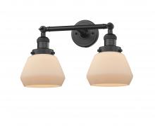 Innovations Lighting 208-BK-G171 - Fulton - 2 Light - 17 inch - Matte Black - Adjustable Bath Vanity Light