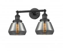 Innovations Lighting 208-BK-G173 - Fulton - 2 Light - 17 inch - Matte Black - Adjustable Bath Vanity Light