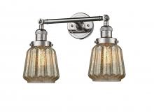 Innovations Lighting 208-PN-G146 - Chatham - 2 Light - 16 inch - Polished Nickel - Adjustable Bath Vanity Light