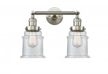 Innovations Lighting 208-SN-G182-LED - Canton - 2 Light - 17 inch - Brushed Satin Nickel - Adjustable Bath Vanity Light