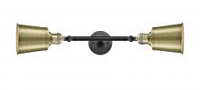 Innovations Lighting 208L-BAB-M9-AB-LED - Addison - 2 Light - 5 inch - Black Antique Brass - Adjustable Bath Vanity Light