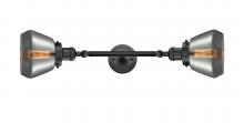 Innovations Lighting 208L-BK-G173-LED - Fulton - 2 Light - 7 inch - Matte Black - Adjustable Bath Vanity Light