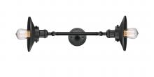 Innovations Lighting 208L-BK-M6-LED - Railroad - 2 Light - 8 inch - Matte Black - Adjustable Bath Vanity Light