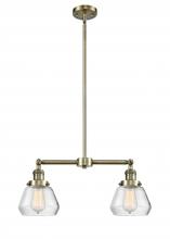 Innovations Lighting 209-AB-G172-LED - Fulton - 2 Light - 21 inch - Antique Brass - Stem Hung - Adjustable Island Light